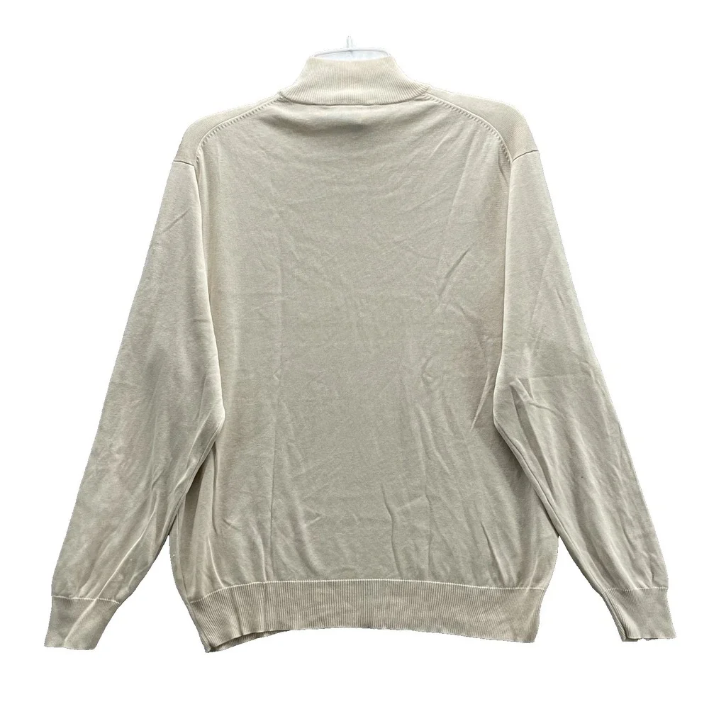 Jos.A.Bank‎ 100% Silk Sweater Men's Large Preppy Classic Business 90's Knit Mock
